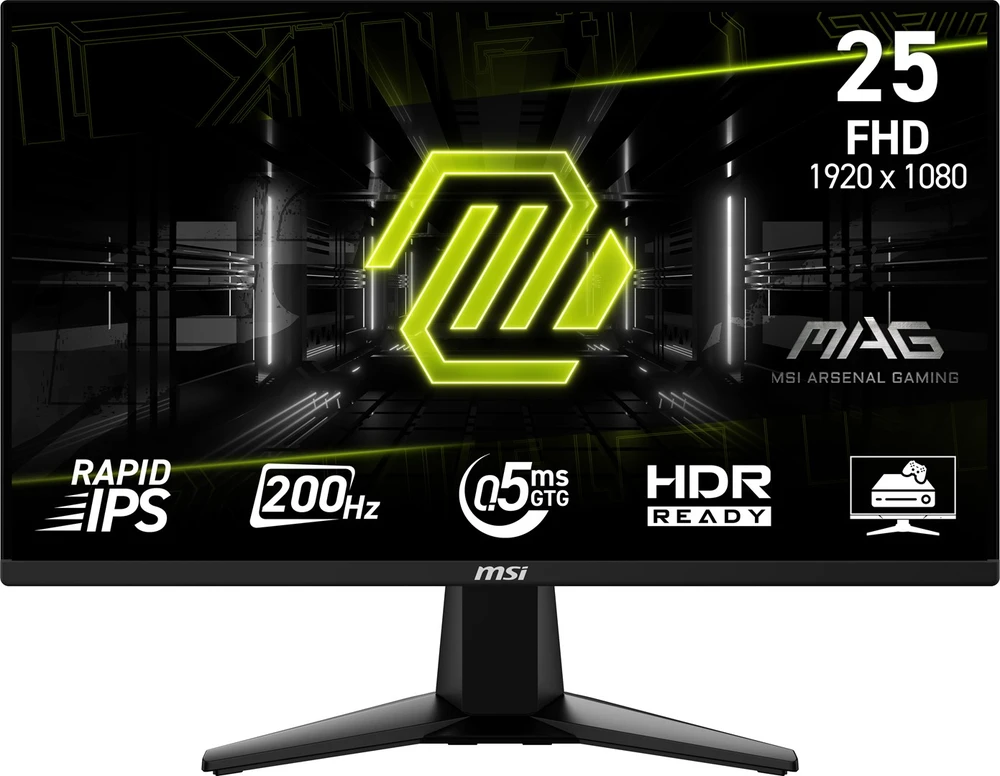 MSI MAG 255F E20 – 24,5" | Rapid IPS | Full HD | 0,5 ms (min.) | 200 Hz