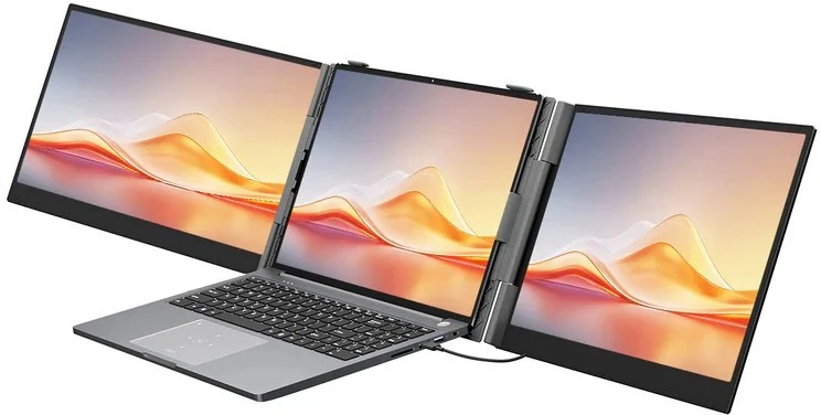 Monitorius „Blackview DCM6 Pro“ – 14 colių nešiojamojo kompiuterio ekrano ilgintuvas su dviejų monitorių palaikymu ir 2 USB-C jungtimis