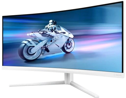 Monitorius „Mmd“ monitoriai, „PHILIPS“ 34 colių, 3440x1440, VA, 130 mm, „EVNIA 5000 Ambiglow Curved“, WQHD, 180 Hz, greitas VA, 1 ms, GtG HDR10, USB, 4x USB 3.2