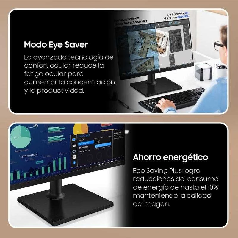 Monitorius - Samsung LS24D304GAUXEN 24" IPS 100Hz Eye Saver Mode