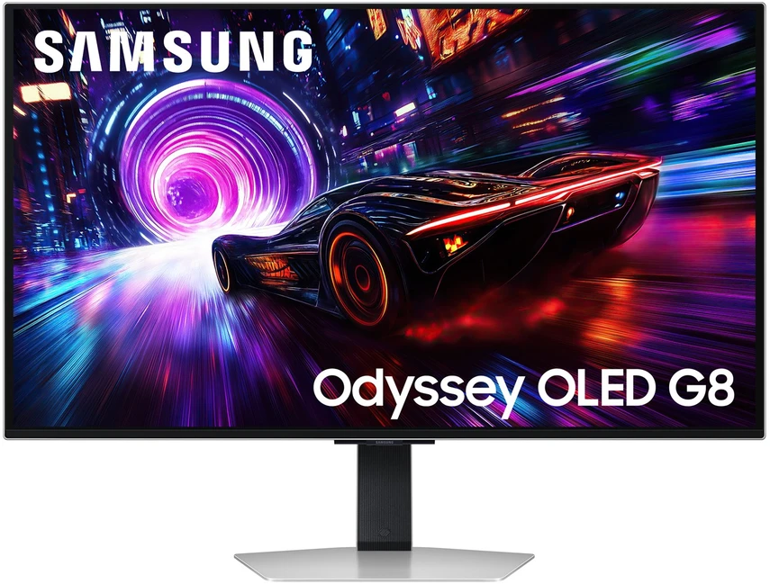 Monitorius - Samsung G81SF 32 Colių 4K OLED Žaidimų Monitorius Sidabrinis