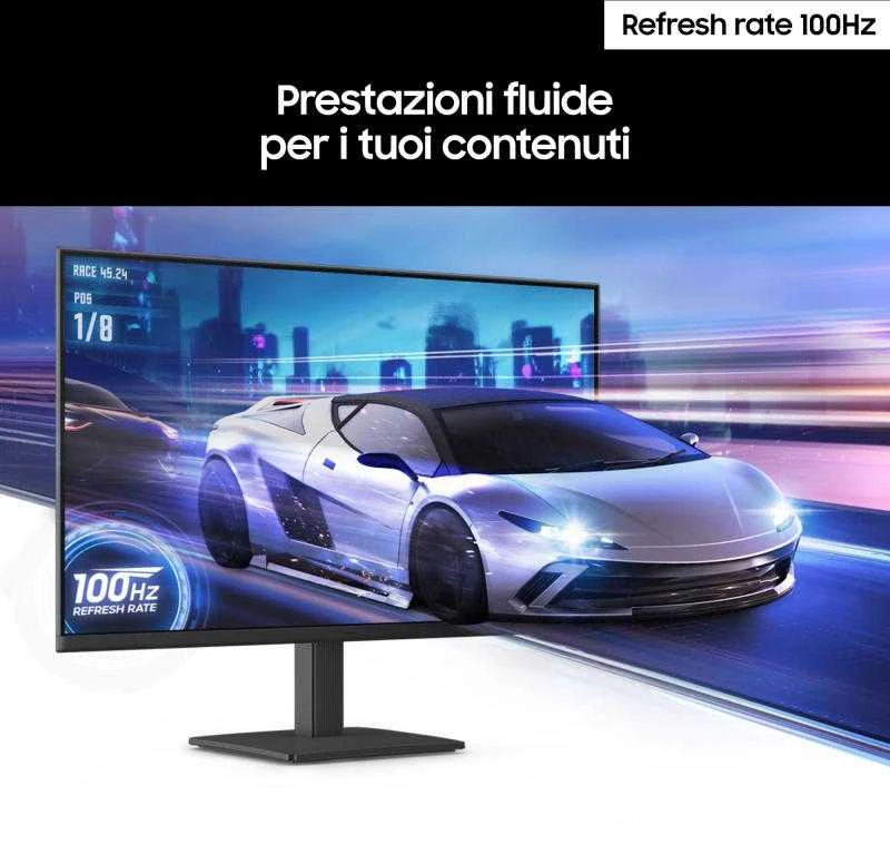 Monitorius Samsung | LS24D300GAUXEN | 24 " | IPS | 16:9 | 100 Hz | 5 ms | 1920 x 1080 pikselių | 250 cd/m² | HDMI jungtys quantity 1 | Juodas