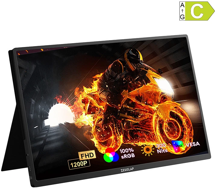 Monitorius - Zeuslap P16 Plus 16" 1920×1200 180Hz USB-C HDMI