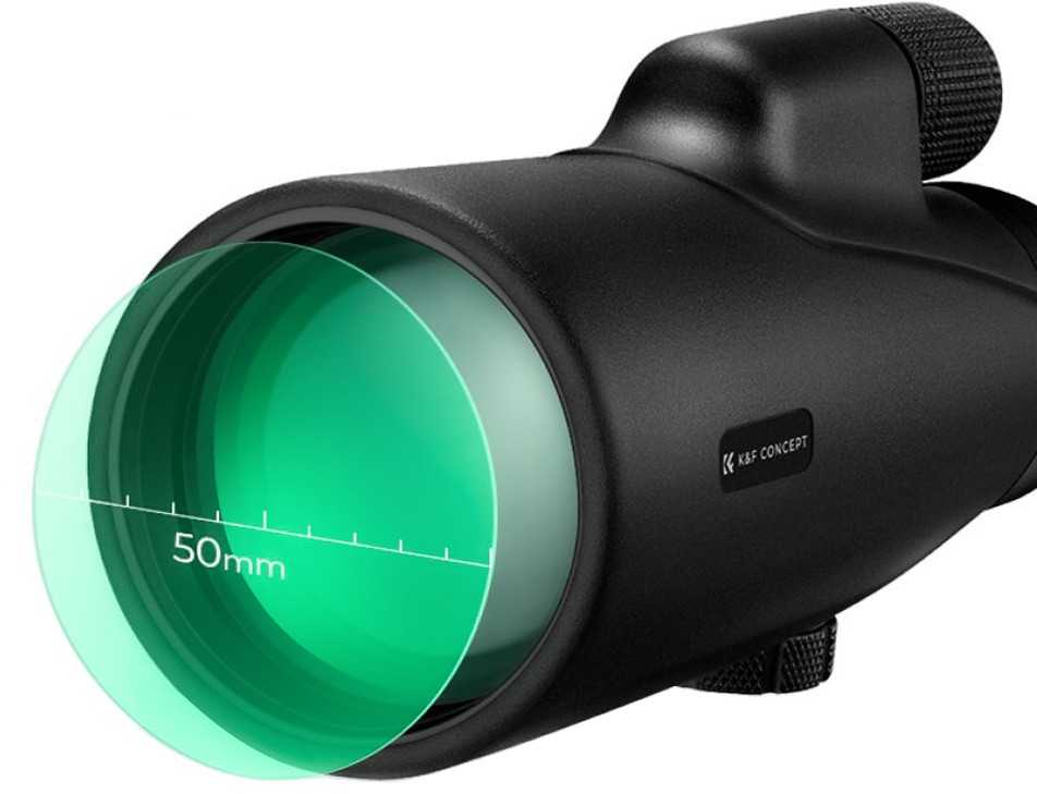 Žiūronai Monoklis - K&F Concept 12x50 BaK4 IP66 Atsparus Vandeniui ir Dulkėms