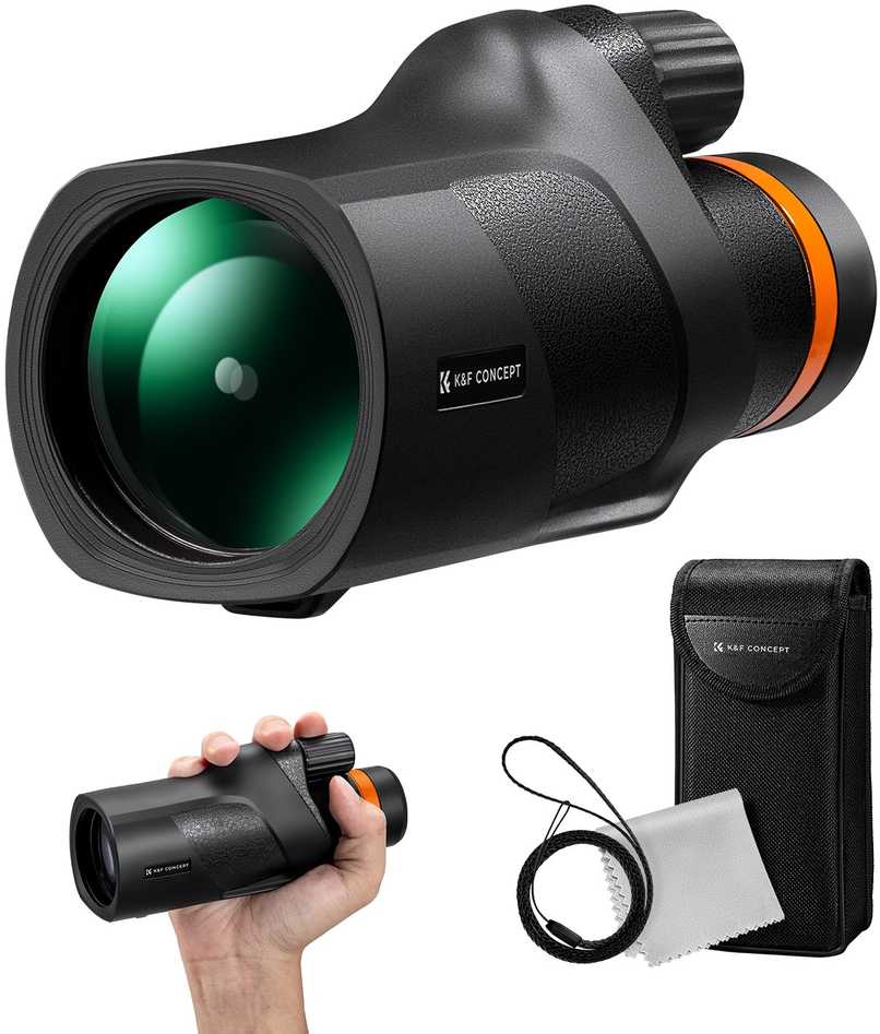 Monoklis - K&F Concept 12x50 BaK4 IP68 Atsparus Vandeniui ir Dulkėms