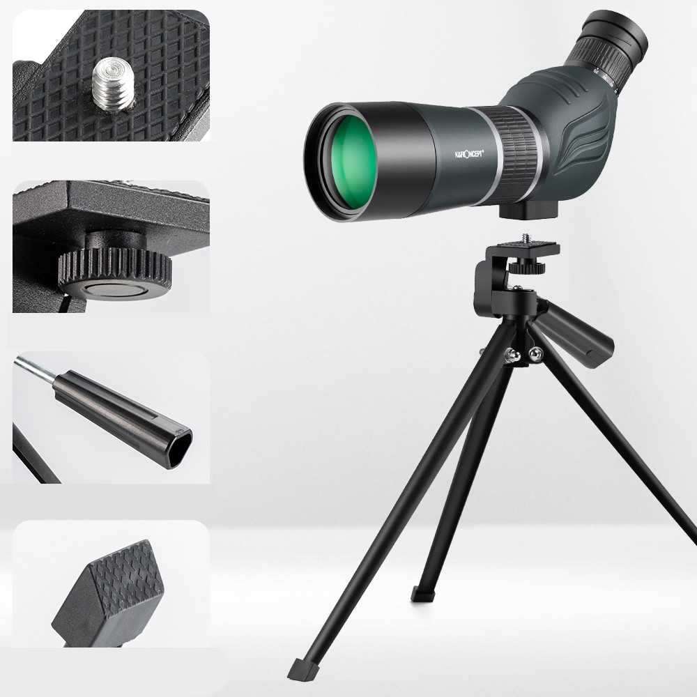 Monokulinis Teleskopas - K&F Concept 20-60x 60mm BAK4 Atsparus Vandeniui su Išmaniojo Telefono Laikikliu
