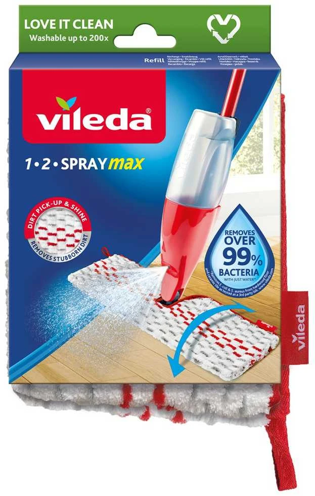 Grindų valymo šepetys su purkštuku Vileda 1 2 SPRAY MAX Box