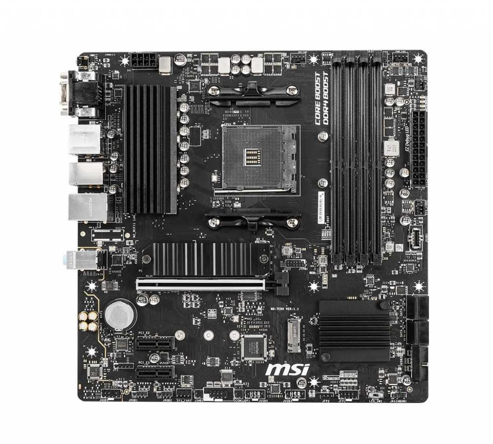 Pagrindinė plokštė MSI B550M PRO-VDH | AMD procesorių šeima | Procesoriaus lizdas AM4 | DDR4 | Atminties lizdai 4 | SATA jungčių skaičius 4 | Lustų rinkinys AMD B | Mikro ATX