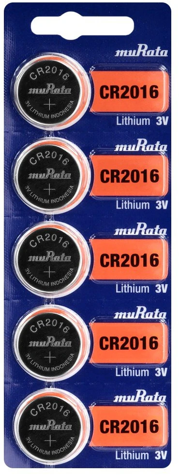 Murata Manufacturing Co Baterija - Murata CR2016 5 Vnt. 3 V