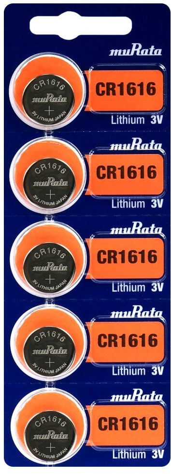 Maxell Murata Manufacturing Co Baterija - Murata CR1616 5 Vnt. 3 V Ličio Baterijos
