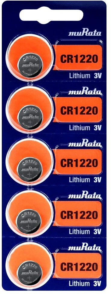 Murata Manufacturing Co Monetų Baterija - Murata CR1220 5BL 3 V 40 mAh Ličio Baterijos