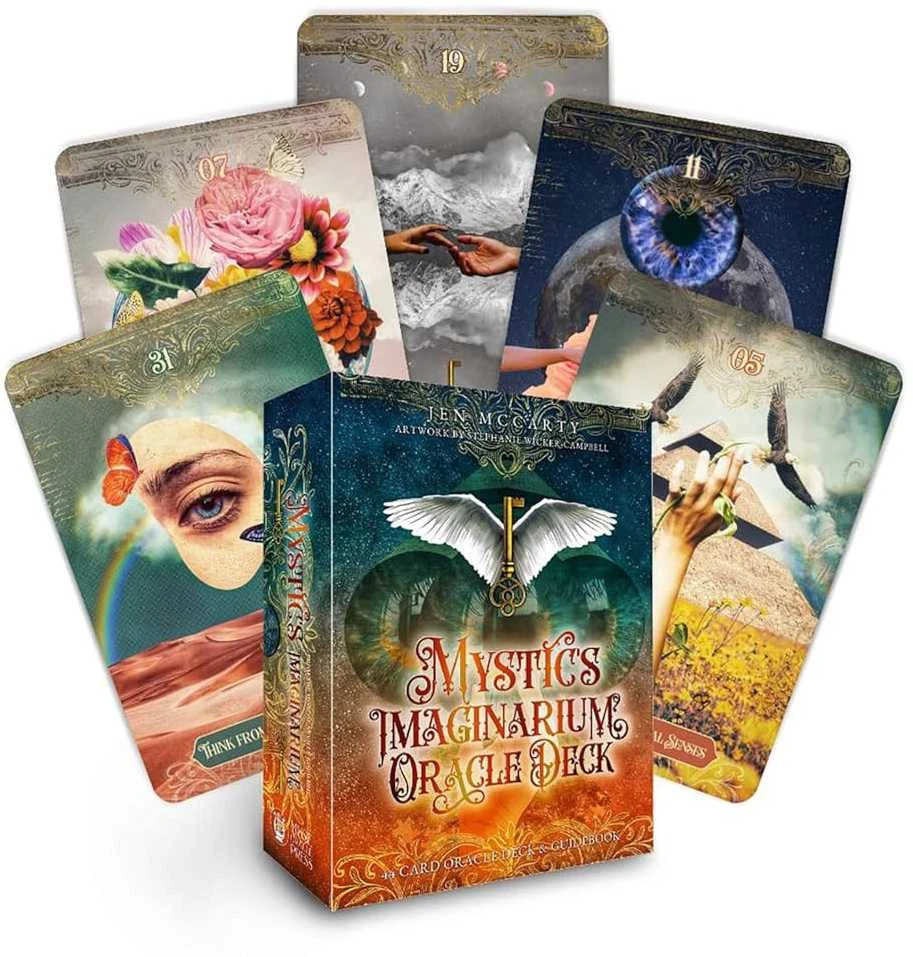 Muse Oracle Press Oracle kortų rinkinys - Mystic's Imaginarium 44 Kortų Rinkinys Gidas