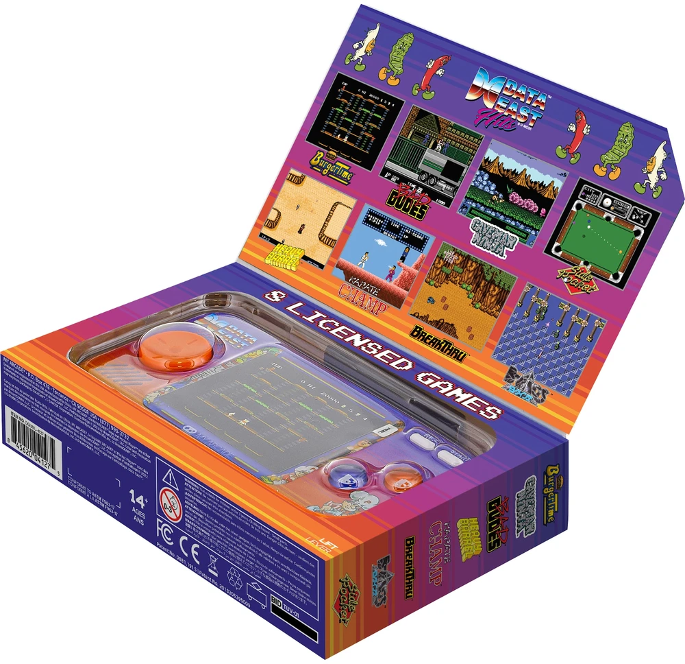 Žaidimų konsolė - My Arcade Data East Hits Pocket Player, 308 žaidimai