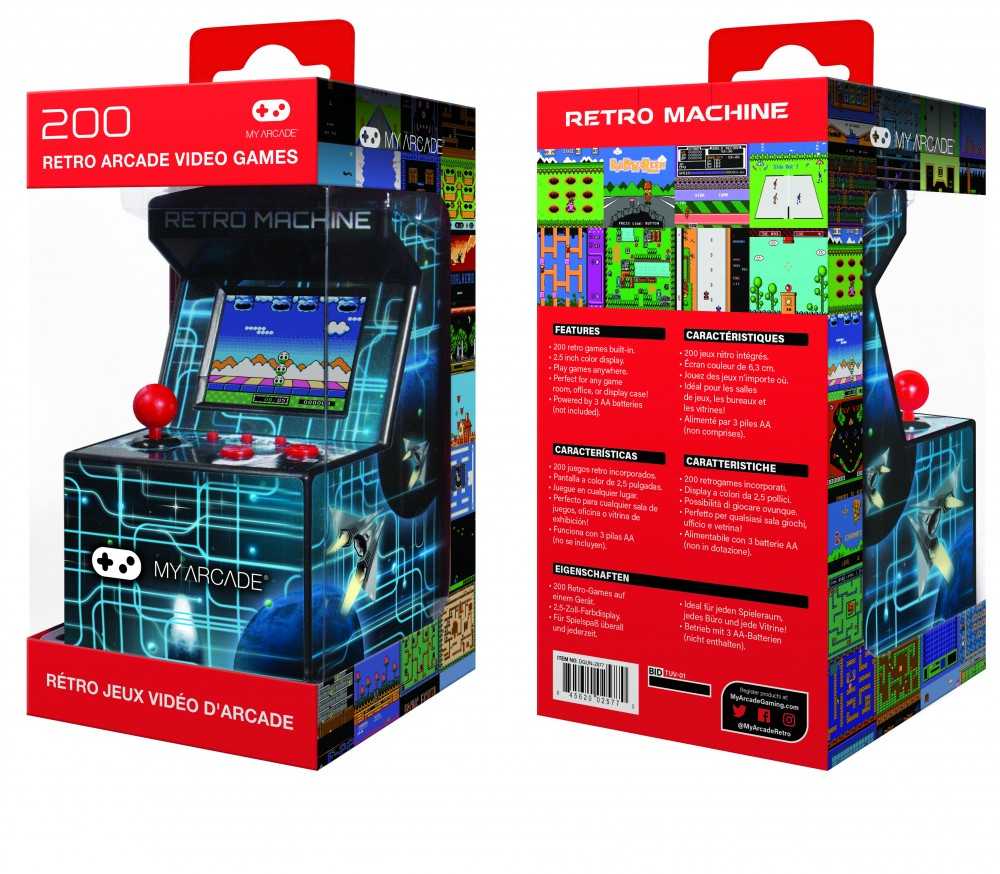 MY ARCADE Mano Arkadinis Aparatas 8 Bitų 200 Žaidimų