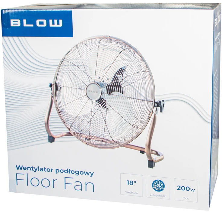 Blow Grindų ventiliatorius 18"/45 cm 200 W varinis cirkuliacinis