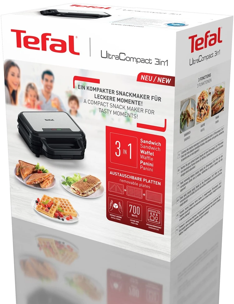 Sumuštinių keptuvas - vaflinė Tefal SW383D10, 700 W