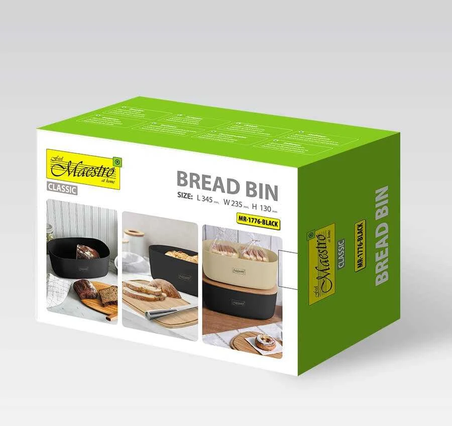 MAESTRO breadbox MR-1776-Juodas