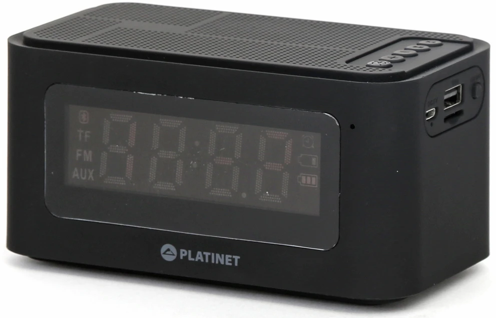 Garsiakalbis - Platinet PMGC5B Bluetooth Žadintuvas Su FM Radiju, 5 W, USB, Micro SD, 3,5 mm, LED, 1 200 mAh
