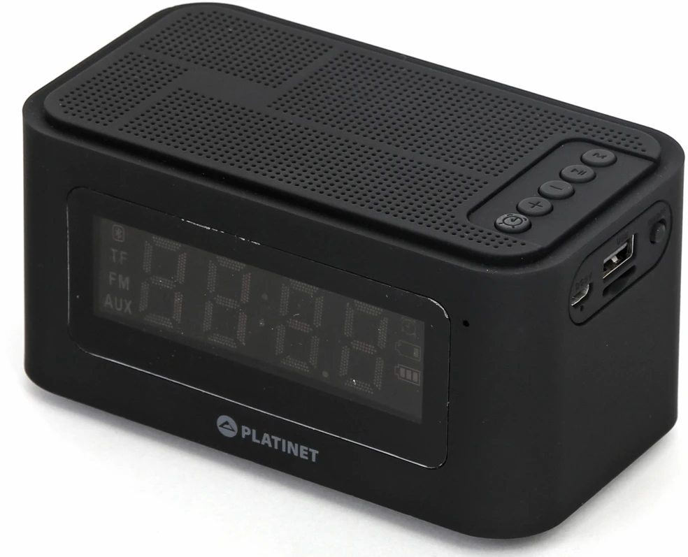 Garsiakalbis - Platinet PMGC5B Bluetooth Žadintuvas Su FM Radiju, 5 W, USB, Micro SD, 3,5 mm, LED, 1 200 mAh