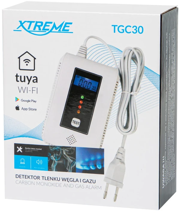 Blow TGC30 WiFi Tuya anglies monoksido ir dujų detektorius