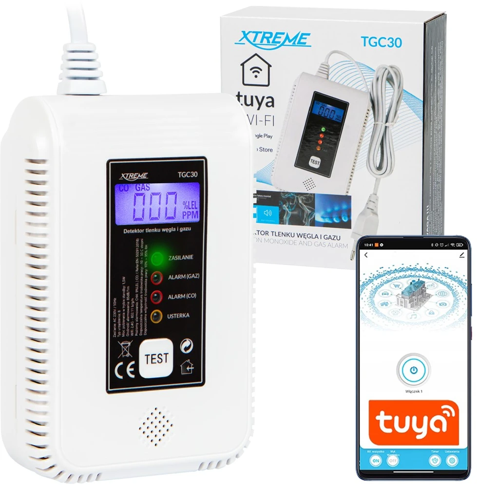 Blow TGC30 WiFi Tuya anglies monoksido ir dujų detektorius