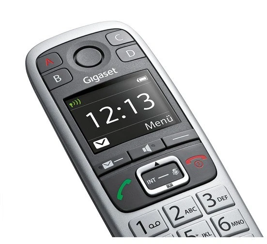 Namų Telefonas - Gigaset E560HX DECT Telefonas, 14h Pokalbių Laikas, 150 Kontaktų, Juoda