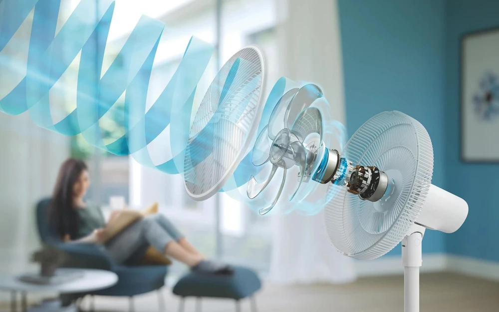 Ventiliatorius Philips 2000 Series | CX2550/00 | Stand Fan | 50 W | Diameter 40 cm | Greičių skaičius 3 | Oscillation | Baltas