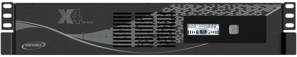 „Infosec X4 2000 RM Plus“ nepertraukiamo maitinimo šaltinis (UPS), interaktyvus linijinis ryšys, 2 kVA, 1200 W, 10 kintamosios srovės lizdų