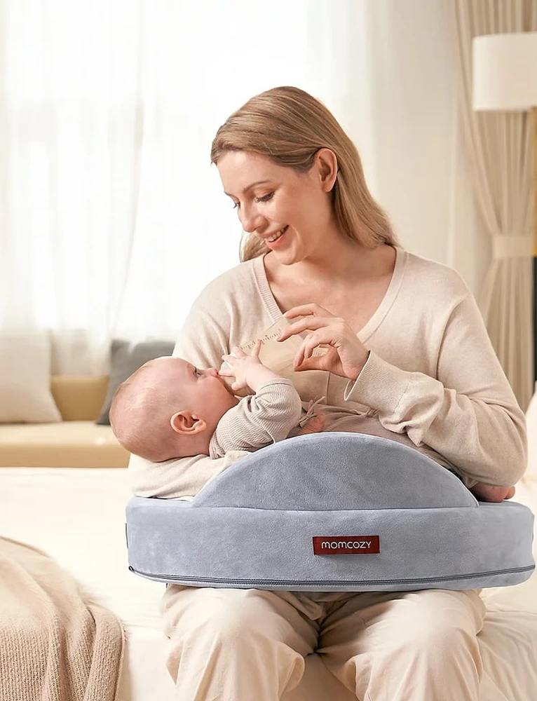 MOMCOZY EXCLUSIVE MEMORY FOAM MAITINIMO PAGALVĖ, Pilkas