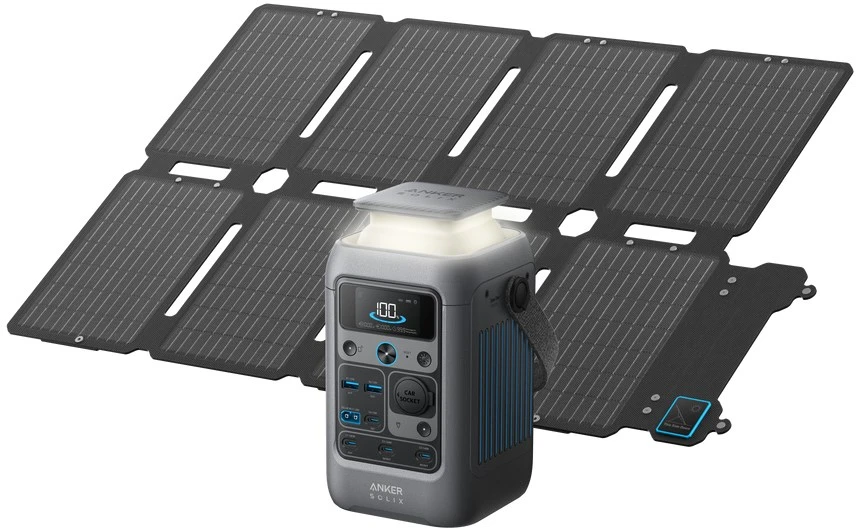 „Anker SOLIX C300“ nešiojama nuolatinės srovės maitinimo stotelė, 7 ličio geležies fosfato (LiFePO4) akumuliatoriai, 90000 mAh, 300 W