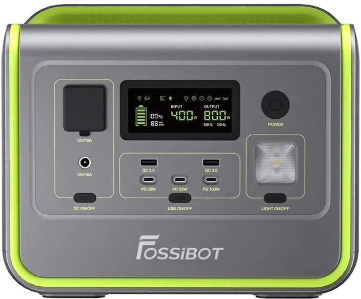 FOSSIBOT F800 800W Charging Station Žalias