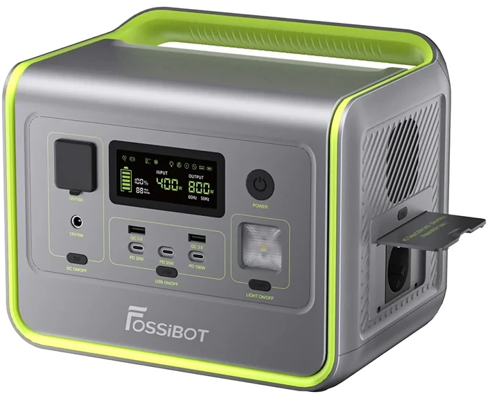 FOSSIBOT F800 800W Charging Station Žalias