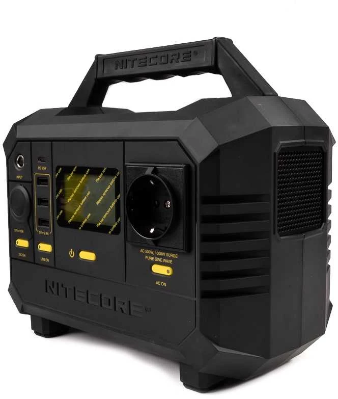 Nešiojama energijos stotis - Nitecore NES500 518Wh AC USB DC Juoda