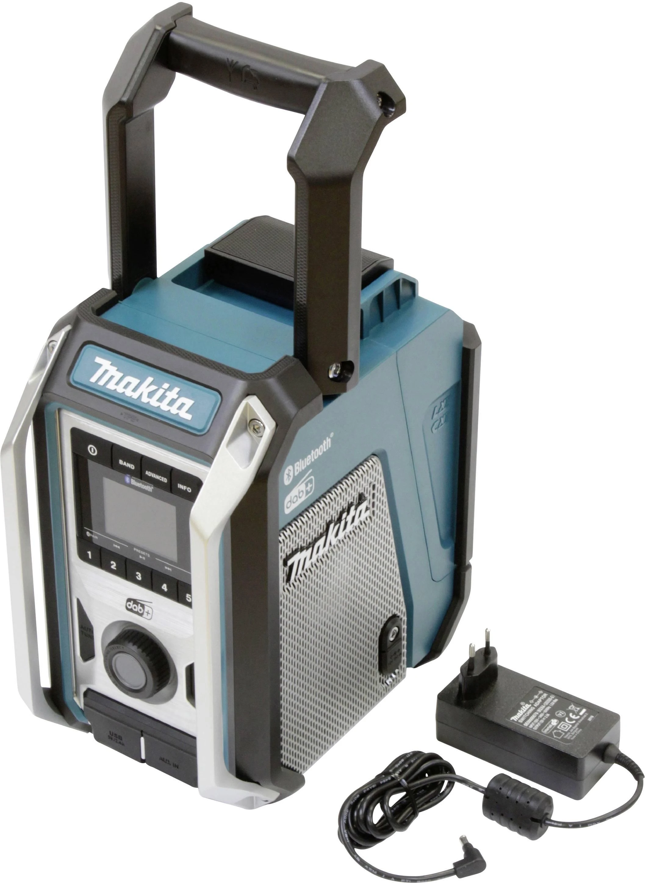 Makita DMR115 Radijas, CXT (12V Max (10,8V) / LXT (18V) baterijos, Žemųjų dažnių garsiakalbis, Bluetooth ir USB, DAB/DAB+