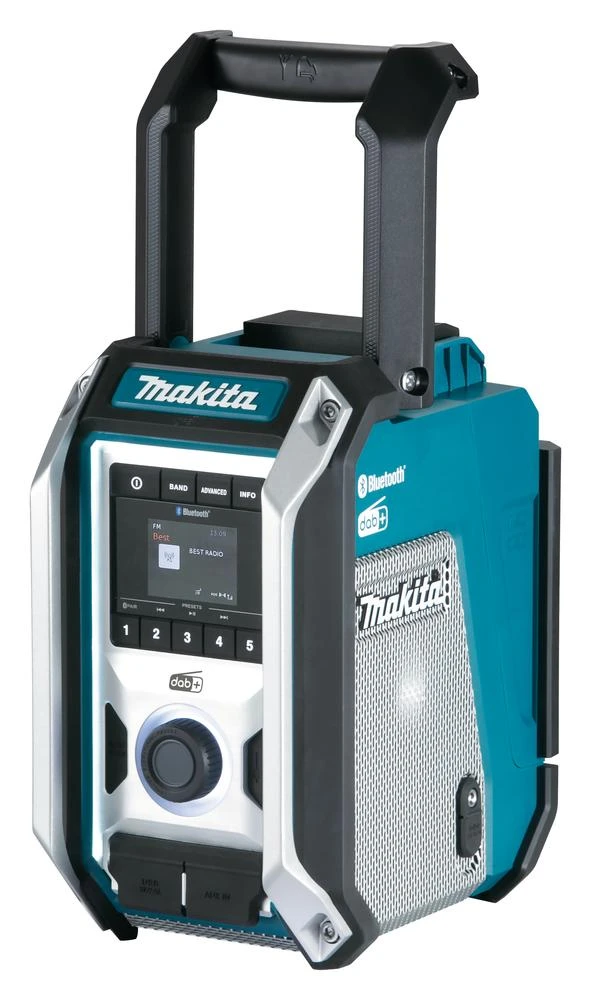Makita DMR115 Radijas, CXT (12V Max (10,8V) / LXT (18V) baterijos, Žemųjų dažnių garsiakalbis, Bluetooth ir USB, DAB/DAB+