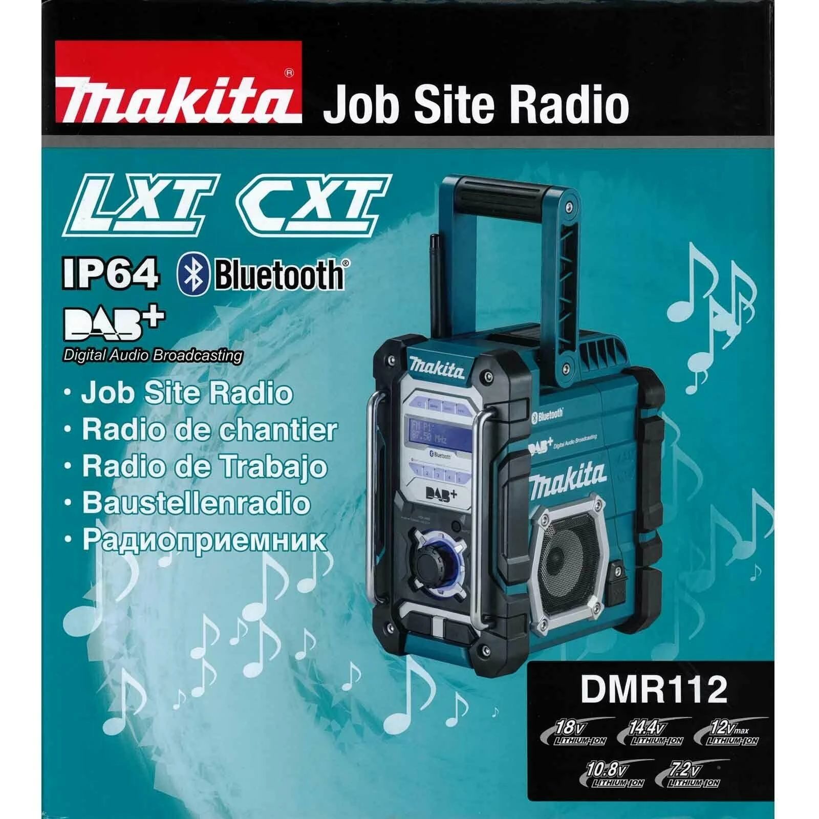 Makita Darbo vietos radijas DMR112 DAB+, Bluetooth 