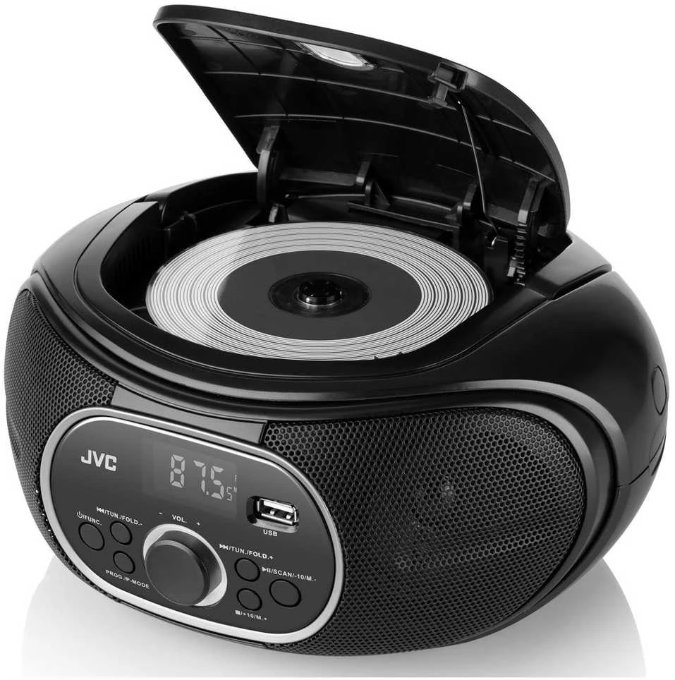 Nešiojamas CD Grotuvas - JVC RD-E221B Boombox Kasetė Juodas
