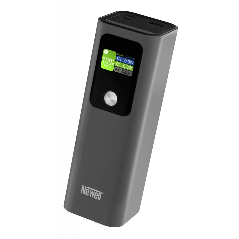 Nešiojamas Energijos Bankas - Newell Vayu 27000 mAh PD 140 W Greitas Įkrovimas, 3 Prievadai, Juoda