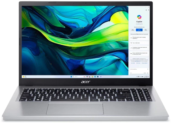 Acer Aspire Go 15 AG15-32P-39R2 Intel Core 3 N355 Nešiojamas kompiuteris 39.6 cm (15.6") Full HD 8 GB DDR5-SDRAM 128 GB SSD Wi-Fi 6 (802.11ax) Windows 11 Home Sidabrinis New Repack/Repacked (Pažeista pakuotė)
