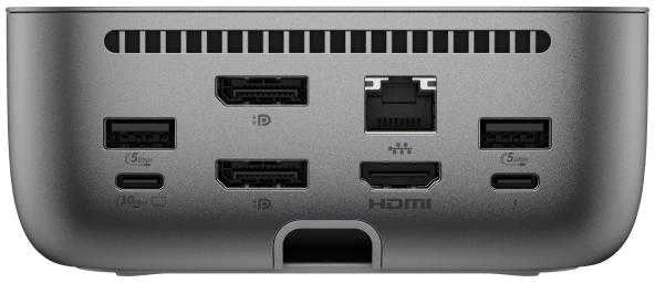 HP „Thunderbolt 4 Ultra Dock G6“ 280 W su kombinuotu kabeliu - 5x USB-A, 2x USB-C, 1x USB-C „Thunderbolt 4“, 2x DisplayPort, 1x HDMI, 1x RJ-45, „Meteor Sidabrinis“, 3 metai