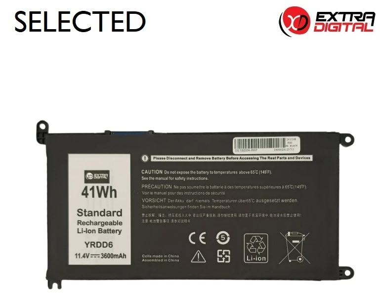 Extra Digital Pakaitinė baterija DELL YRDD6, 3600mAh