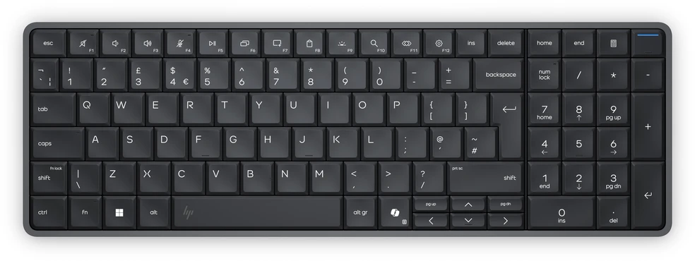 Stacionarus kompiuteris HP EliteBoard G1a AI - Ryzen 5 340, 16GB, 512GB SSD, WiFi & BT, FPR, US Backlit Spill Resistant keyboard, 675M pelė, 32Wh, Win 11 Pro, 3 Years