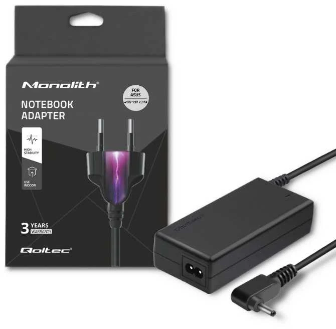 QOLTEC 52391 Maitinimo adapteris, skirtas ultrabook Asus 45W 19V 2.37A 4.0x1.35