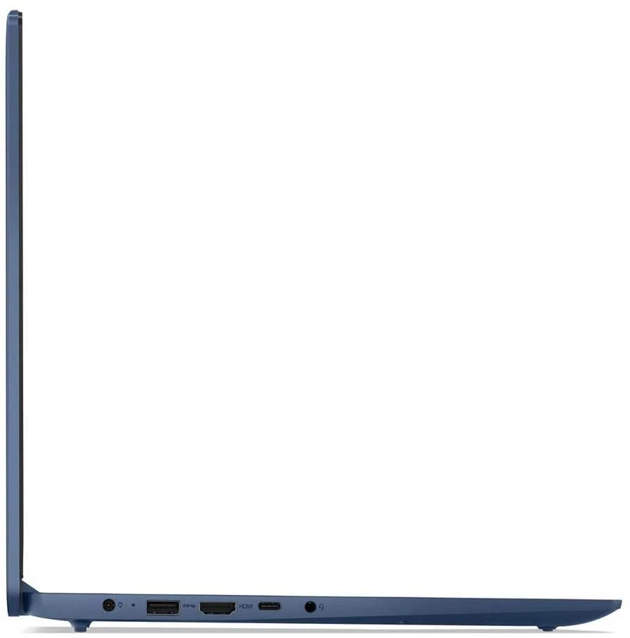 Lenovo IdeaPad Slim 3 šoninis vaizdas su jungtimis