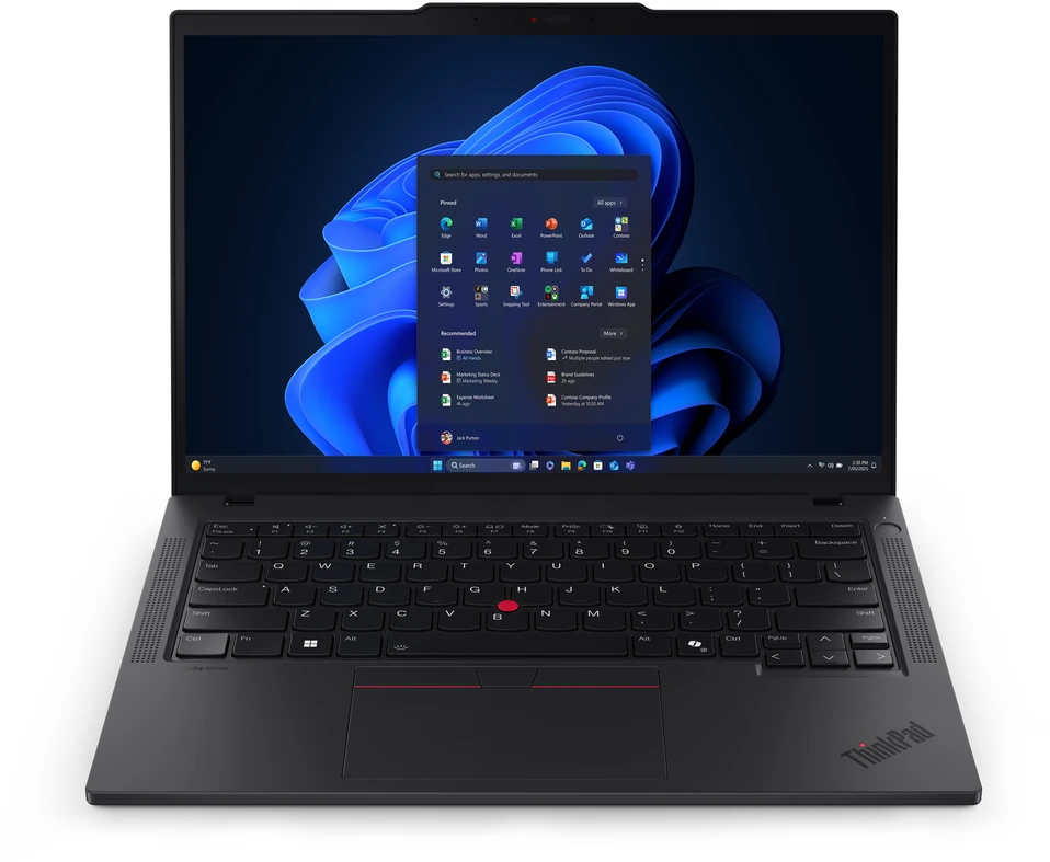 Nešiojamas kompiuteris Lenovo ThinkPad T14 Gen 6 Core™ Ultra 5 225U 256GB SSD 16GB 14" (1920x1200) WIN11 Pro Juodas FP Reader,1YW