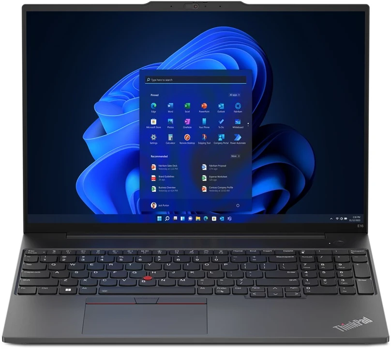Nešiojamas kompiuteris Lenovo ThinkPad E16 Gen 1 | Intel Core i5-1335U, 16" WUXGA, 16 GB RAM, 256 GB SSD, Windows 11 Pro | Juodas