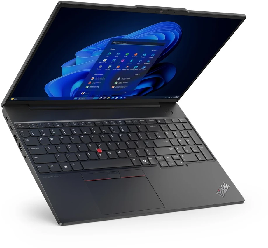 Klaviatūra Lenovo „ThinkPad E16 AMD Ryzen™ 7 7735U“ nešiojamasis kompiuteris, 40,6 cm (16 colių), lietimui jautrus ekranas, WUXGA, 16 GB DDR5-SDRAM, 1 TB SSD, „Wi-Fi 6“ (802.11ax), „Windows 11 Pro“, JAV anglų kalba, juoda, naujas, perpakuotas