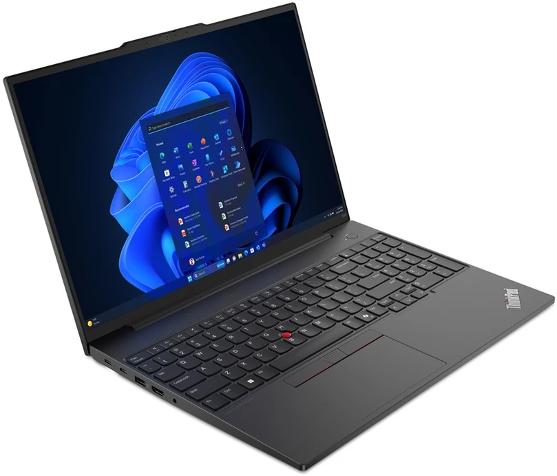 Klaviatūra Lenovo „ThinkPad E16 AMD Ryzen™ 7 7735U“ nešiojamasis kompiuteris, 40,6 cm (16 colių), lietimui jautrus ekranas, WUXGA, 16 GB DDR5-SDRAM, 1 TB SSD, „Wi-Fi 6“ (802.11ax), „Windows 11 Pro“, JAV anglų kalba, juoda, naujas, perpakuotas