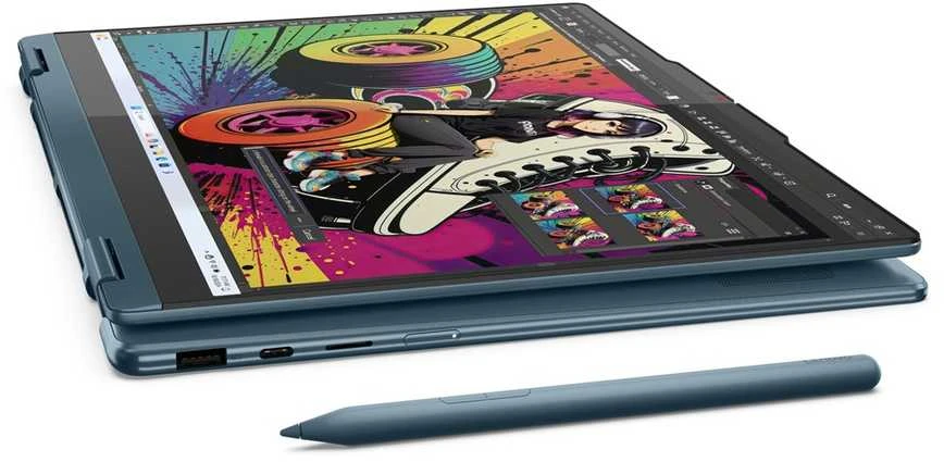 Lenovo Yoga 7 2-in-1 14AKP10 Copilot+ asmeninis kompiuteris AMD Ryzen AI 5 340 hibridinis (2-in-1) 35,6 cm (14") Jutiklinis ekranas WUXGA 16 GB LPDDR5-SDRAM 512 GB SSD Wi-Fi 7 (802.11be) Windows 11 Home Teal