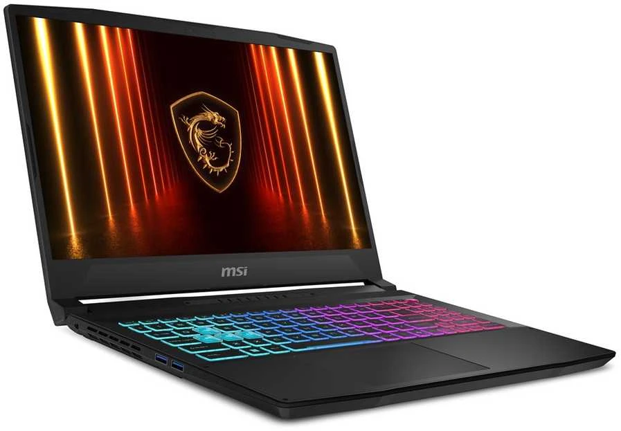 MSI Katana 15 HX atviras korpusas su RGB klaviatūra